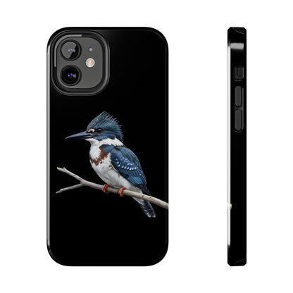 Belted Kingfisher iPhone Case – Premium Tough Phone Cover Black