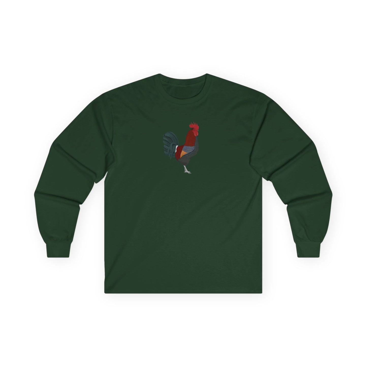 Rooster Birding & Birdwatching Bird Cotton Long Sleeve T-Shirt