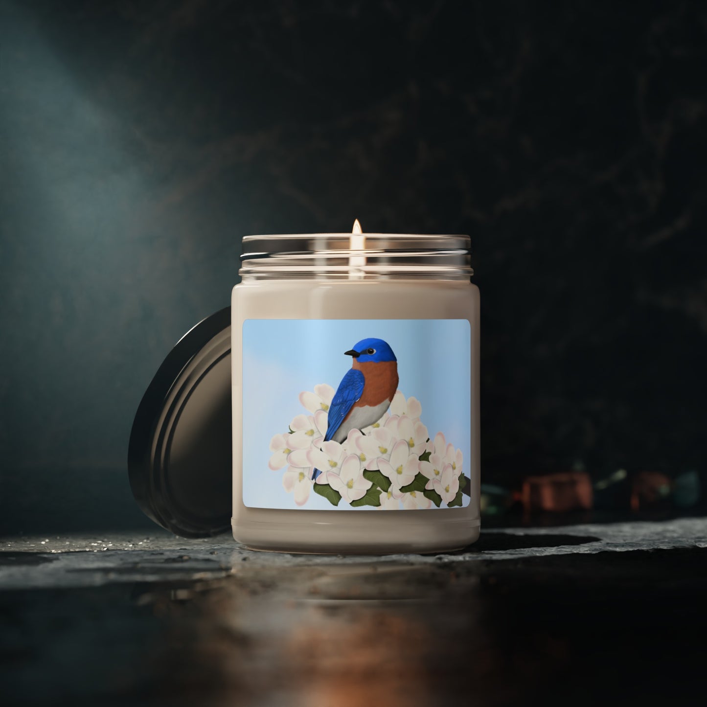 Eastern Bluebird Bird Art Scented Soy Candle, 9oz