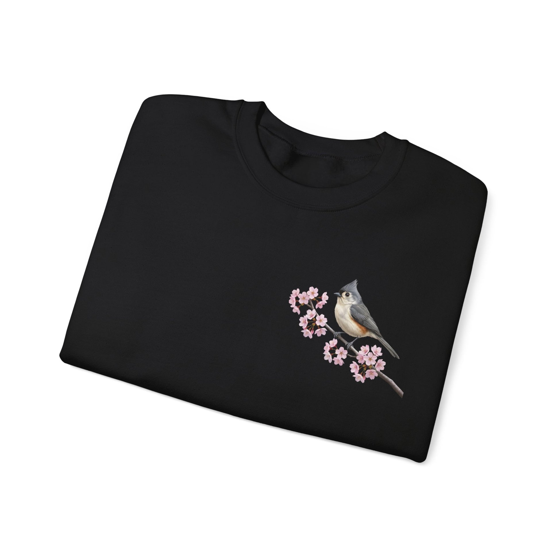 Tufted Titmouse Sweatshirt in Black