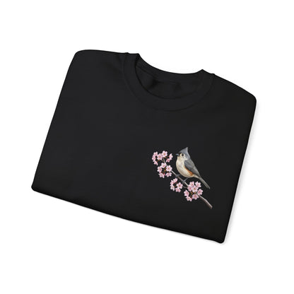 Tufted Titmouse Sweatshirt in Black
