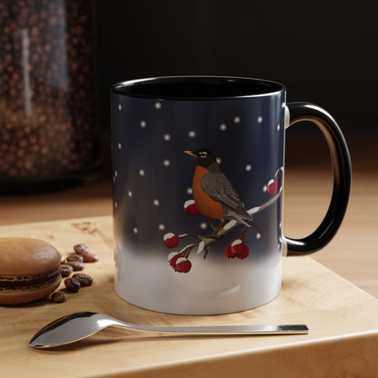 American Robin Bird Coffee Mug | Ceramic Christmas Gift for Bird Lovers