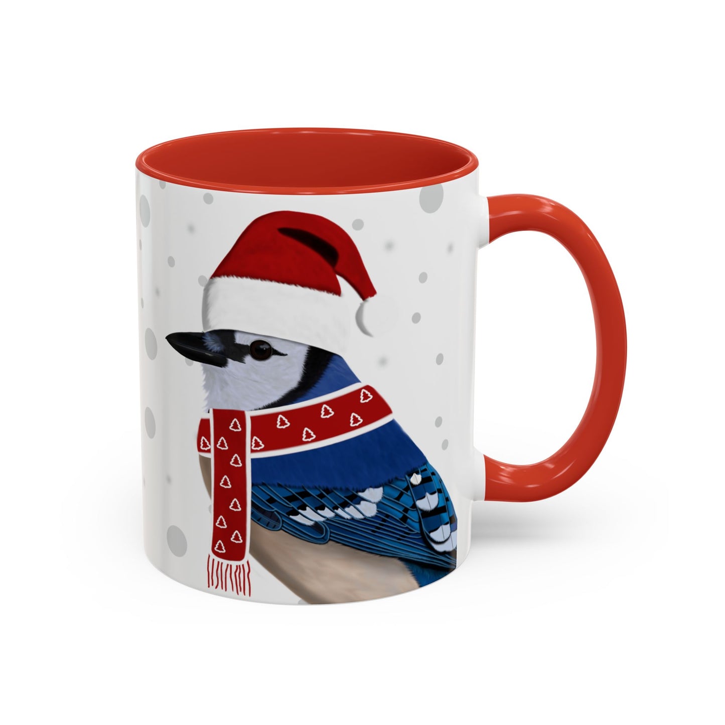 Blue Jay Christmas Bird Coffee Mug