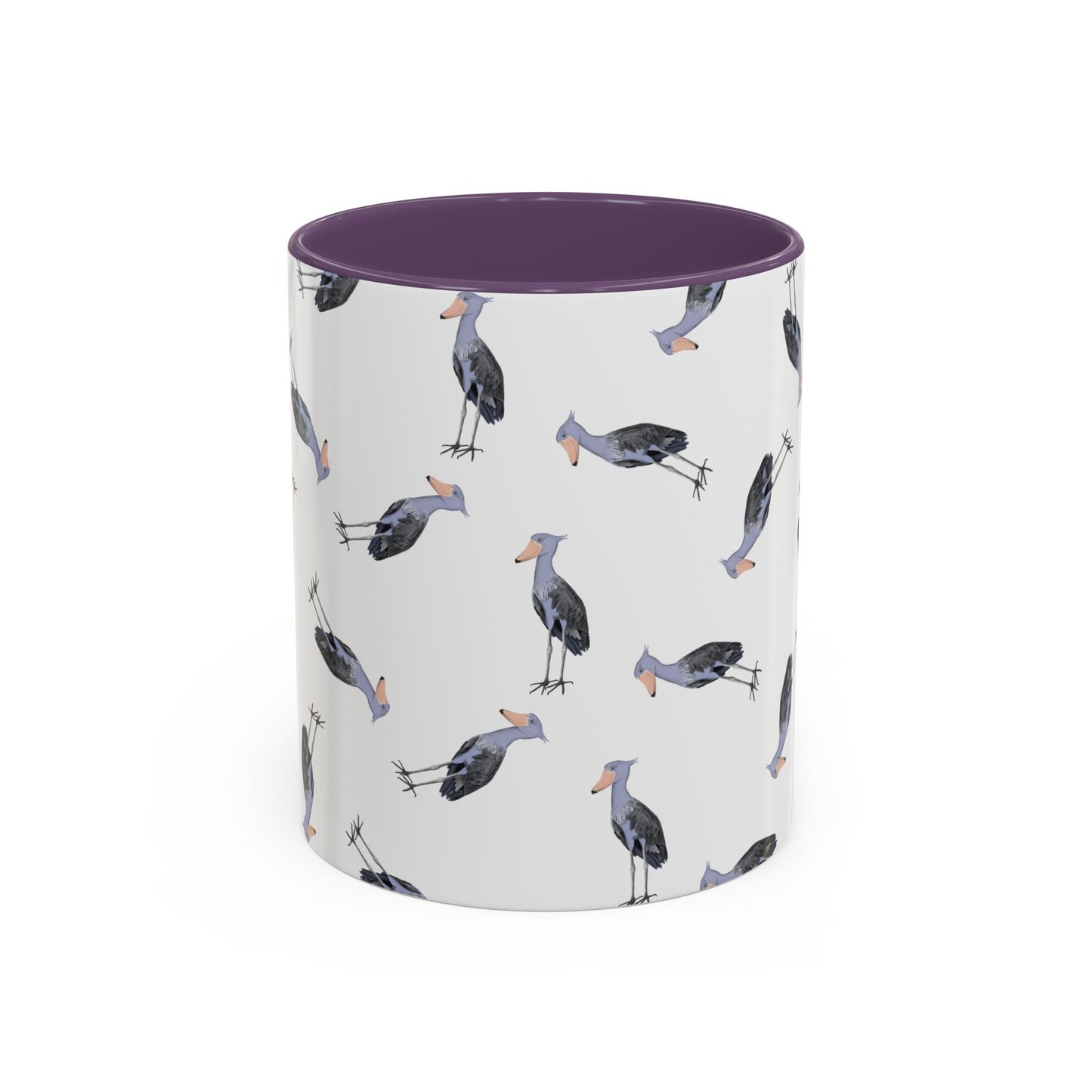 Schuhschnabel Tasse mit Streumuster | Vogelmotiv Kaffeebecher für Vogelbeobachter & Naturfreunde – Accent Coffee Mug,