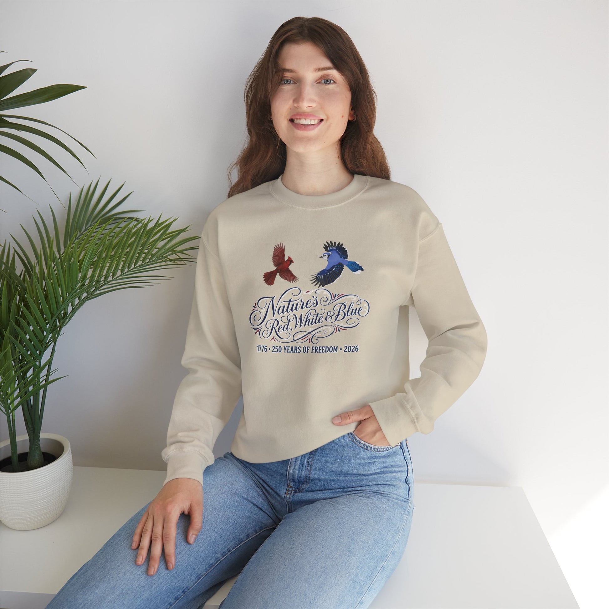 Blue Jay Sweatshirt on Animal Lover Gift background