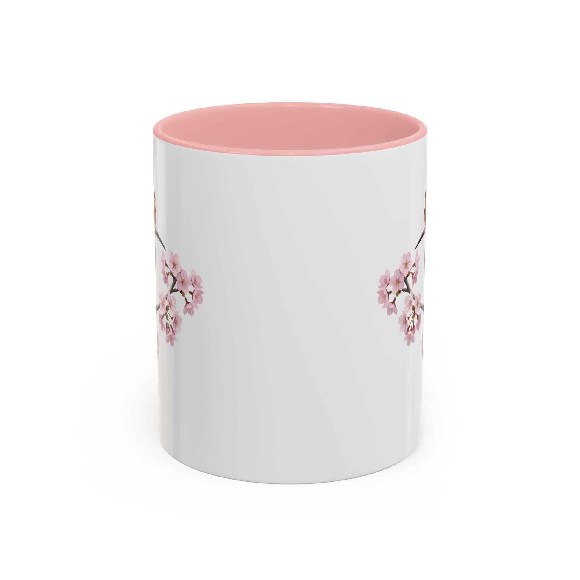 Hoopoe Cherry Blossom Mug | Pink Ceramic Coffee Cup for Bird Lovers in