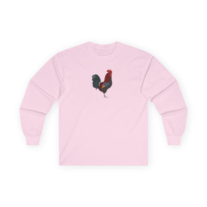 Rooster Birding & Birdwatching Bird Cotton Long Sleeve T-Shirt