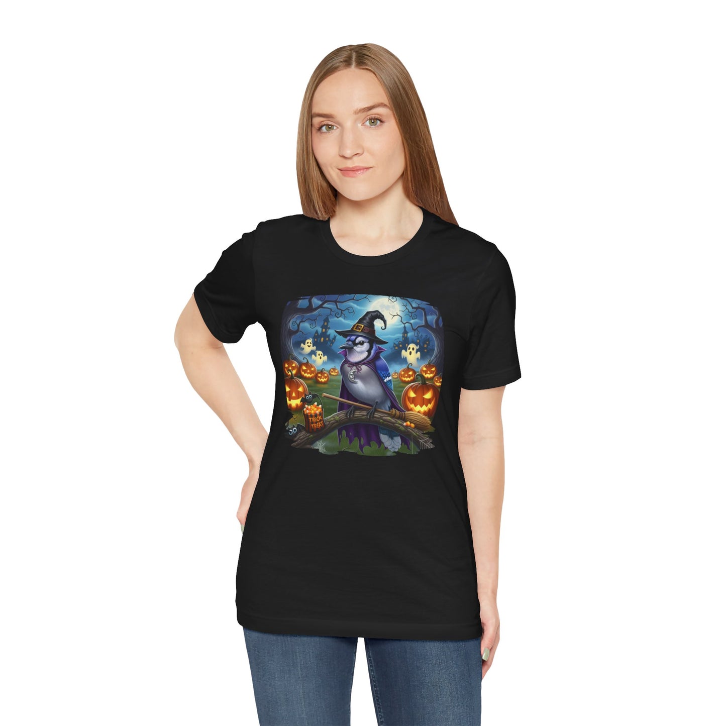 Blue Jay Halloween Bird T-Shirt - Spooky Halloween Costume for Bird Lovers