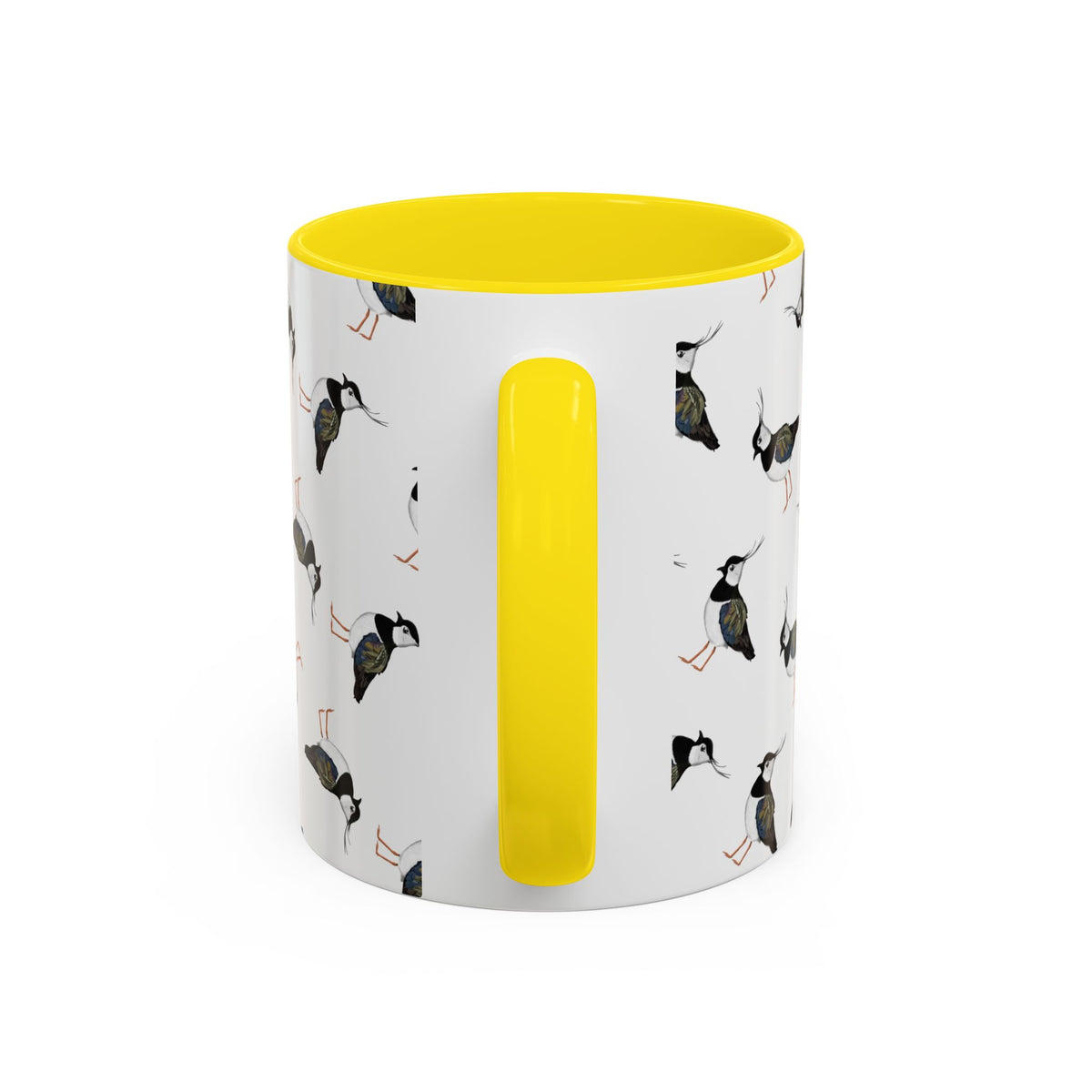 Kiebitz Tasse mit Streumuster | Vogelmotiv Kaffeebecher für Vogelbeobachter & Naturfreunde