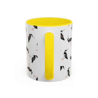Kiebitz Tasse mit Streumuster | Vogelmotiv Kaffeebecher für Vogelbeobachter & Naturfreunde