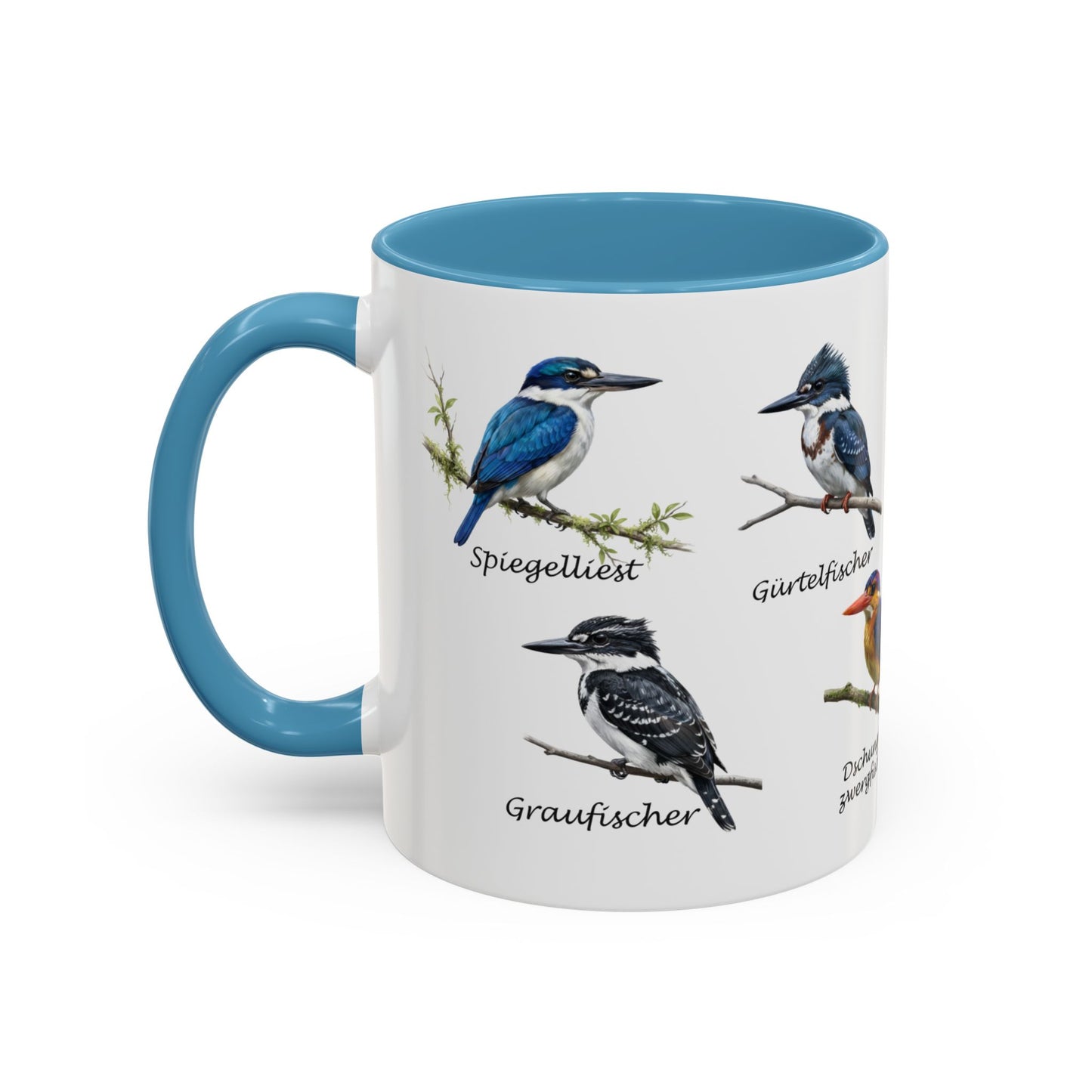 Eisvogel Tasse & Kaffeebecher | Lachender Hans & Kingfisher Lexikon Motiv | Vogelkunde Geschenk