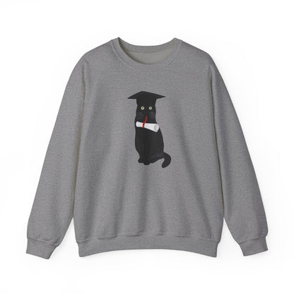 Black Cat Graduate Cat Lover Graduation Sweatshirt