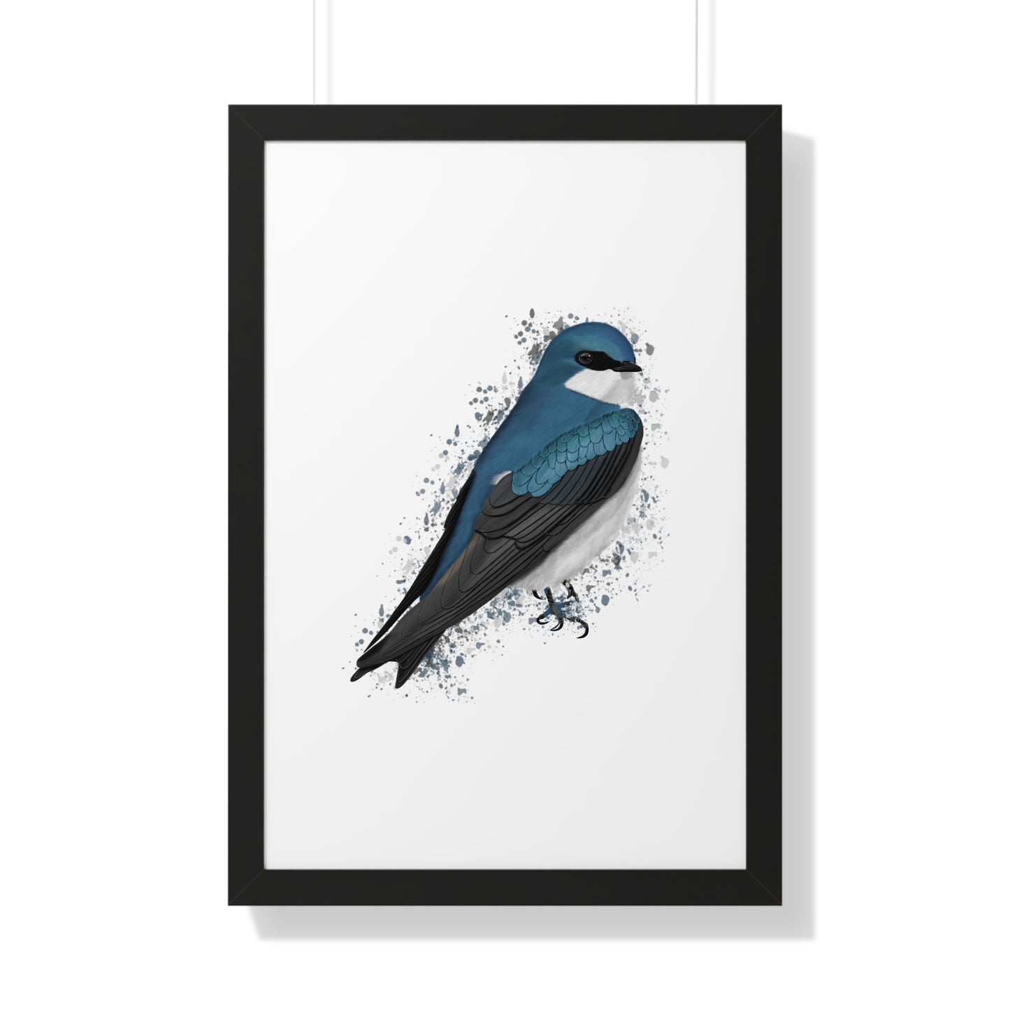 tree swallow bird art framed poster