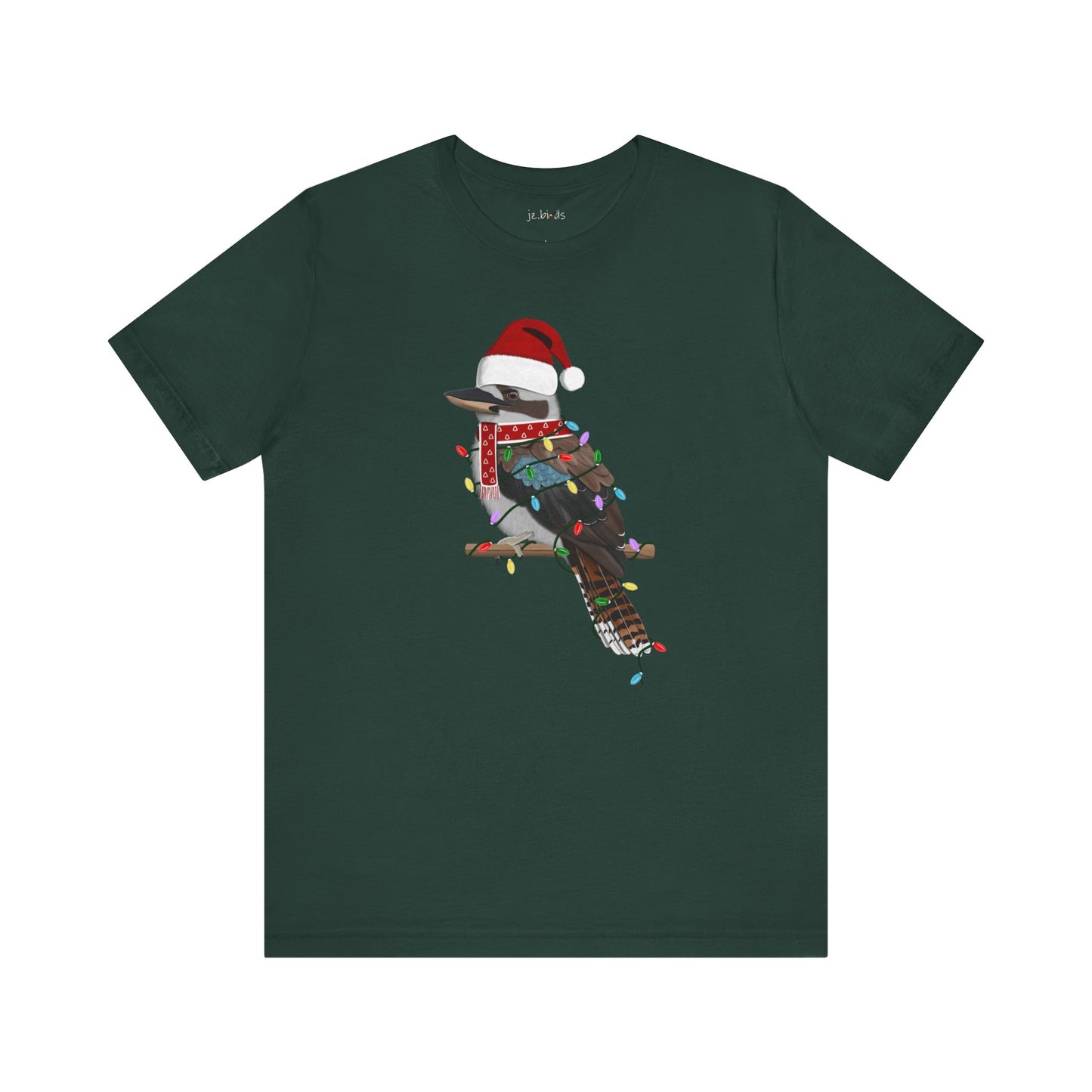 Kookaburra with Fairy Lights Christmas Bird T-Shirt