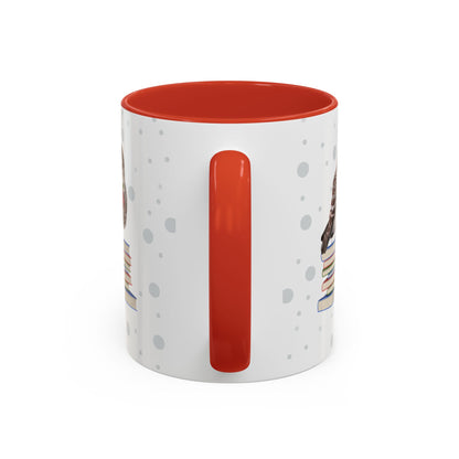 Cute Owl on Books Teacher Mug – Two-Tone Classroom Coffee Cup