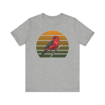 Scarlet Tanager T-Shirt | Unisex Retail Fit Bird Lover Tee | Wildlife Birder Gift