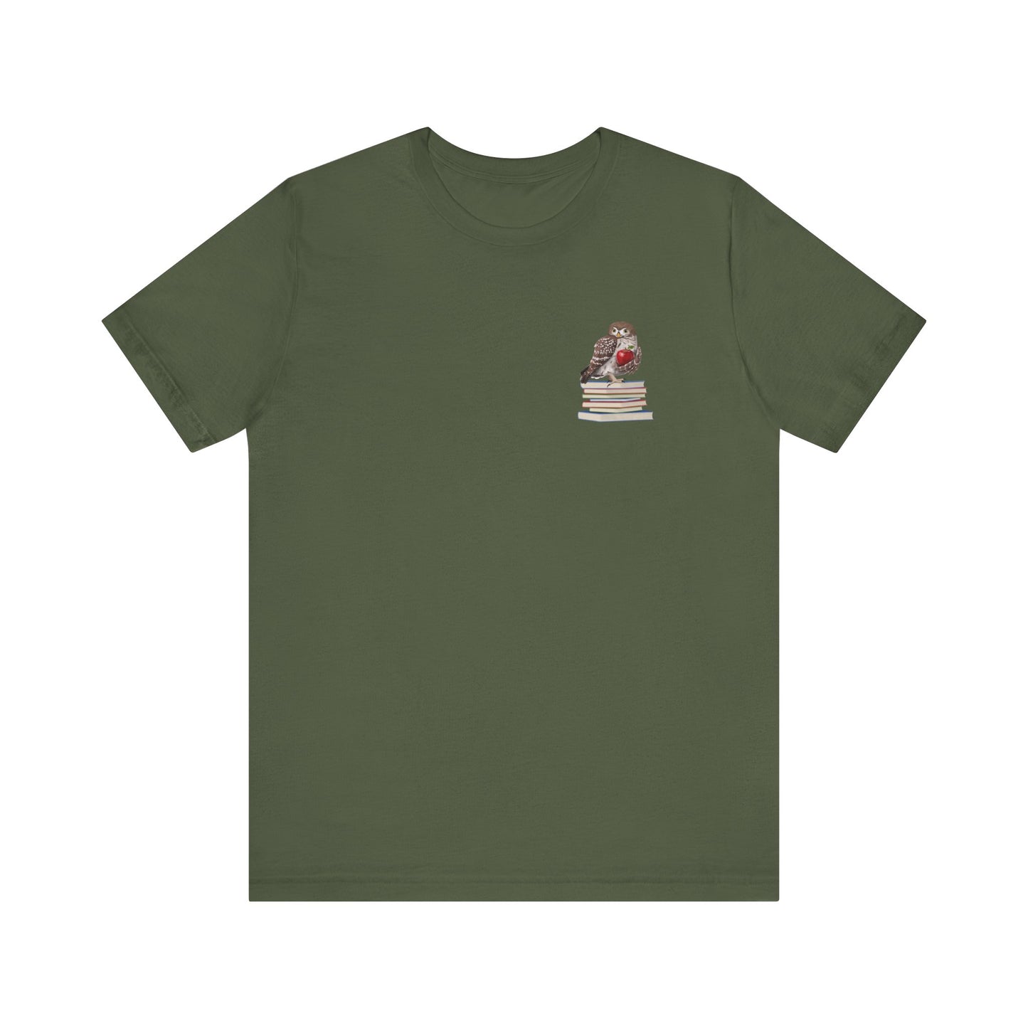 Cute Owl on Books Teacher Shirt – Back to School Red Apple Aesthetic
