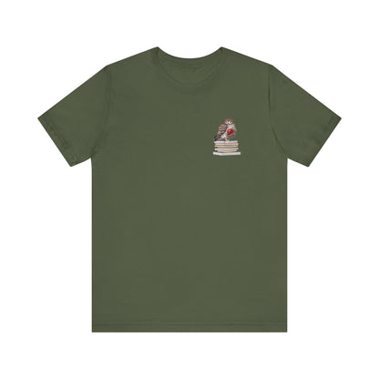 Cute Owl on Books Teacher Shirt – Back to School Red Apple Aesthetic