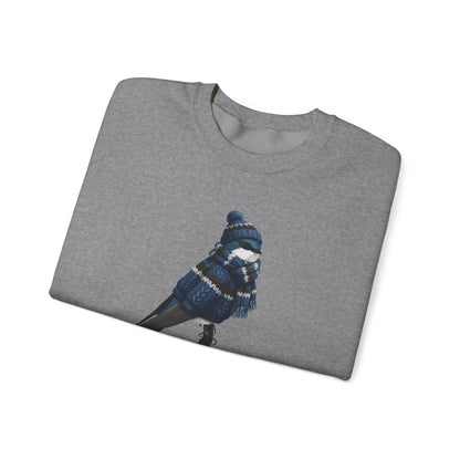 Tree Swallow Winter Sweatshirt | Bird Watcher Crewneck | Unisex Songbirds Wearing Knit Gift for Bird Lovers