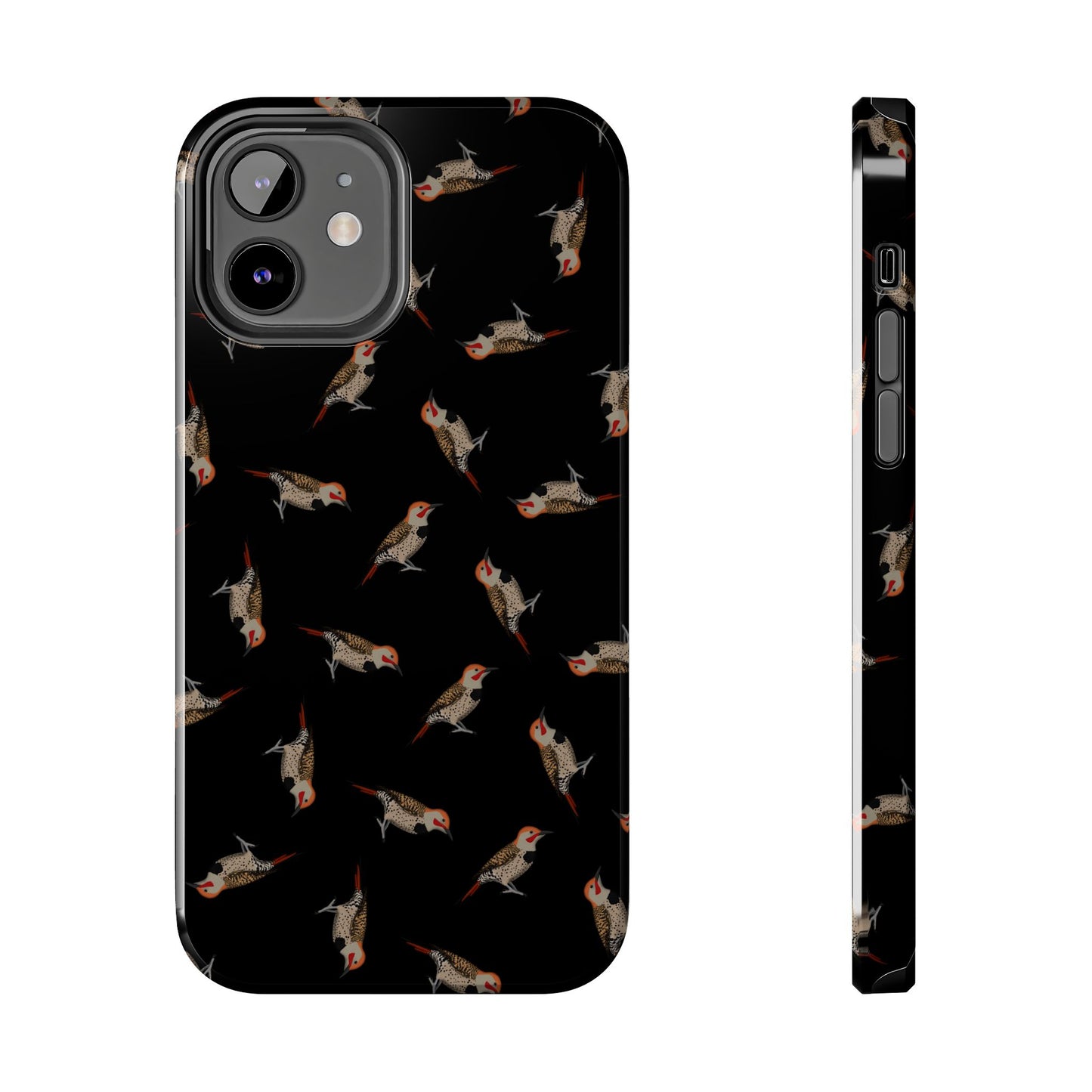 Northern Flicker iPhone Case Black – Premium Tough Phone Cover for Bird Lovers – animal lover,
