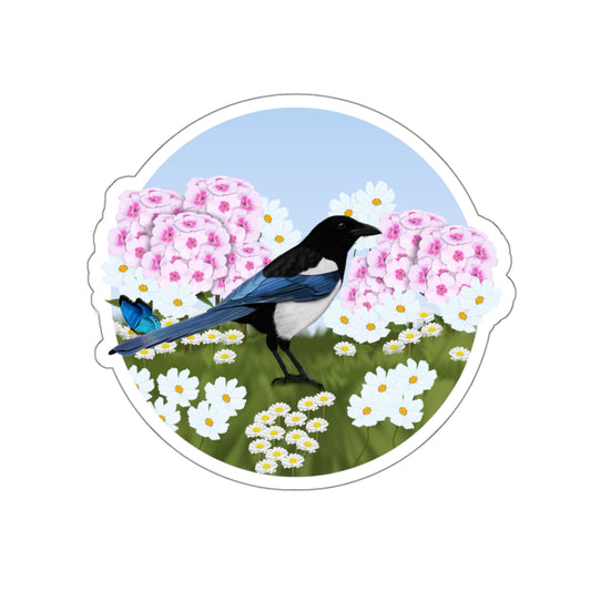 magpie bird sticker