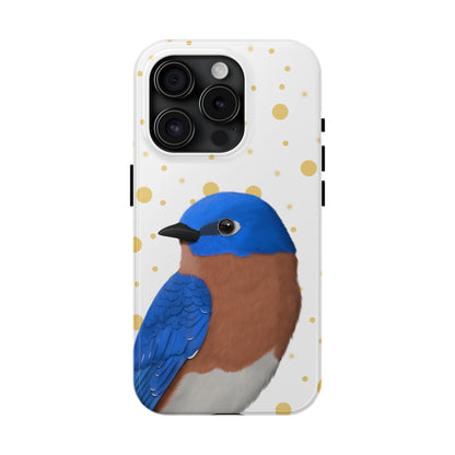 Bluebird Bird Art Tough Phone Case White