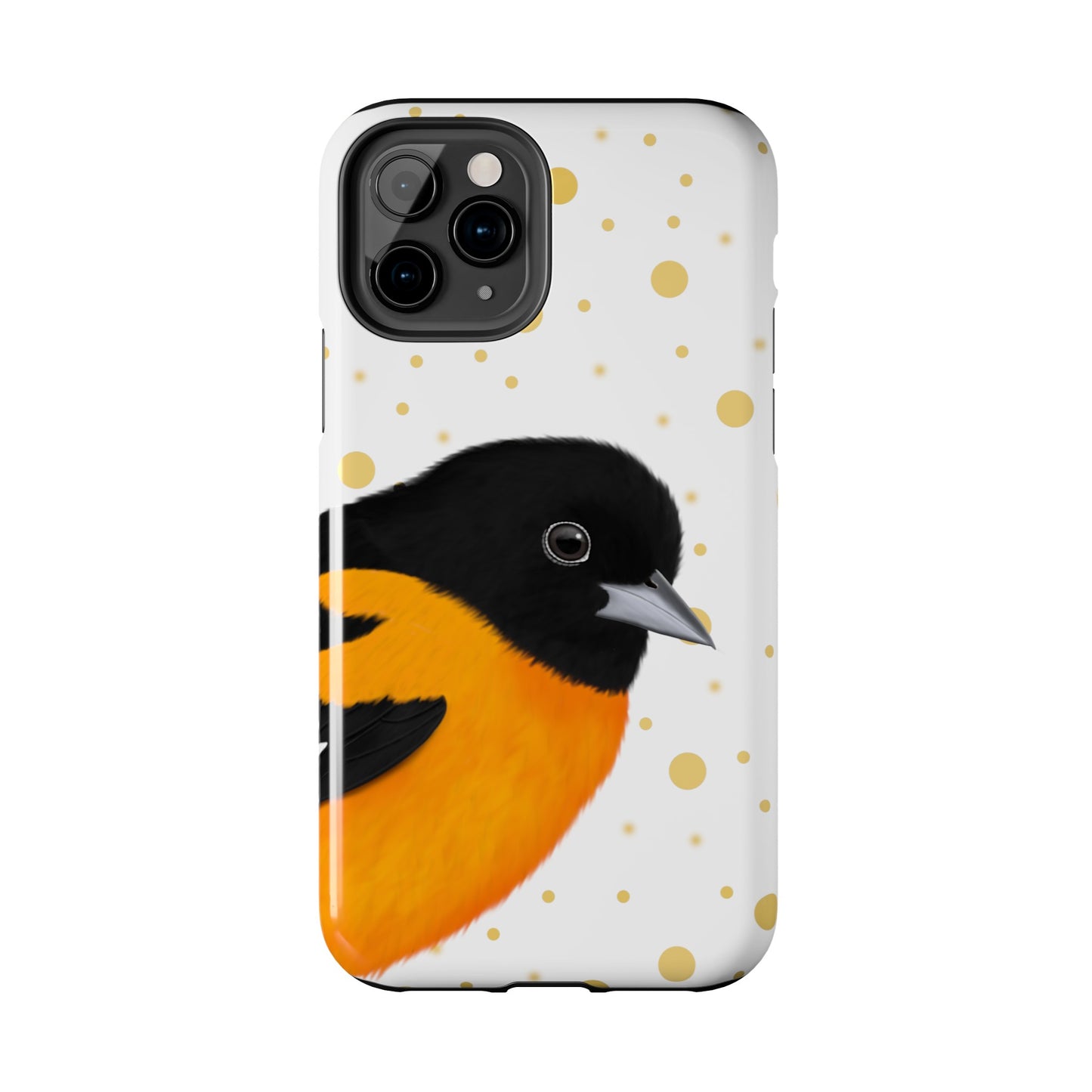 Baltimore Oriole Bird Art Tough Phone Case White