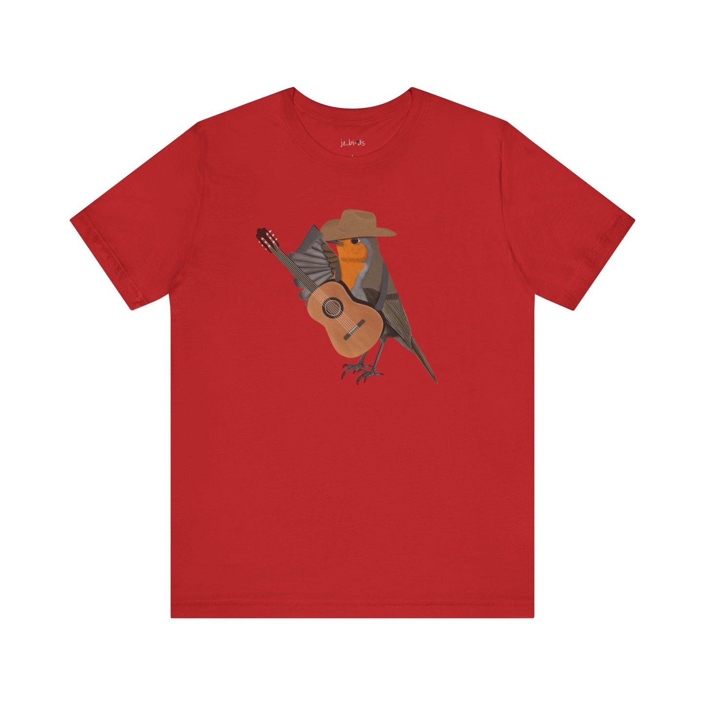 Robin with Cowboy Hat and Guitar Country Music Bird T-Shirt