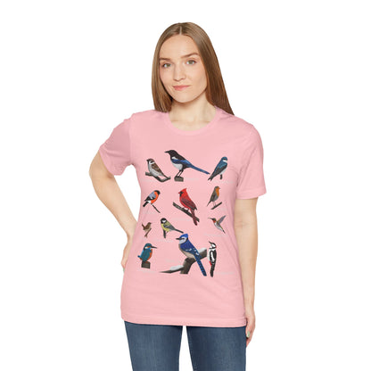 Garden Birds Blue Jay Cardinal Robin Chickadee Birding & Birdwatching Bird T-Shirt