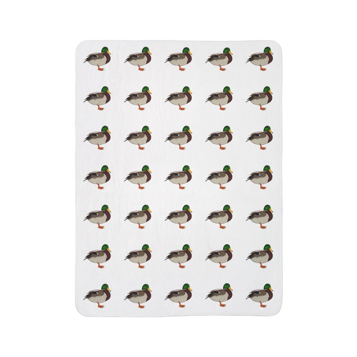 Mallard Art Fleece Sherpa Blanket (60"x80") - Thick, Ultra-Soft & Cozy Throw for Bird Lovers