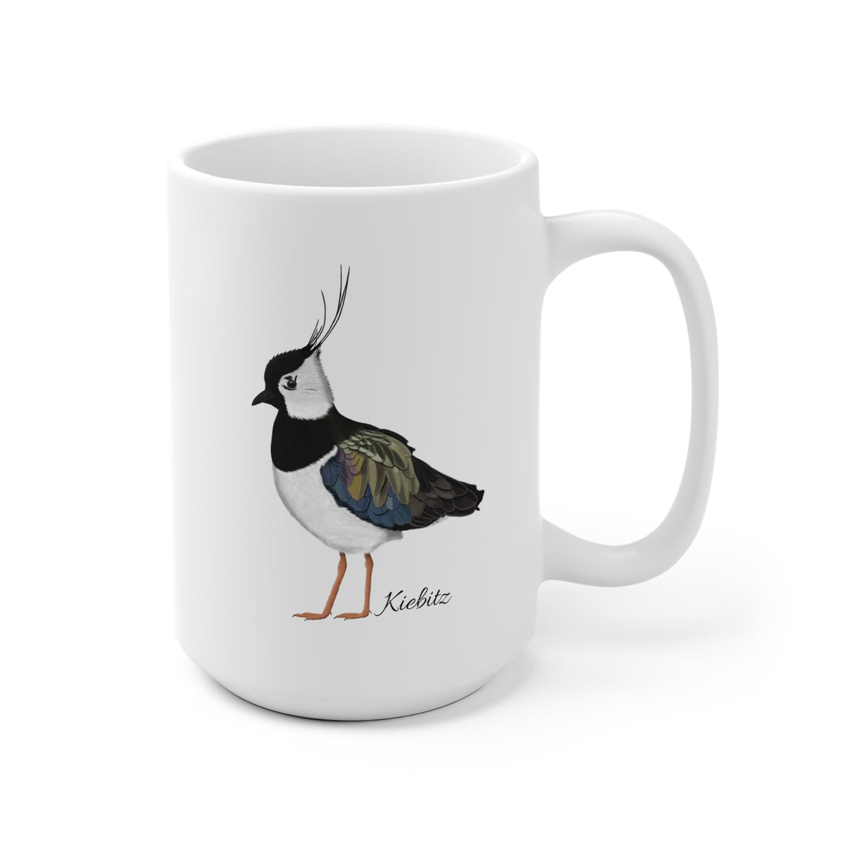 Kiebitz Keramik Tasse – Beidseitig bedruckte Vogel Tasse für Vogelbeobachter