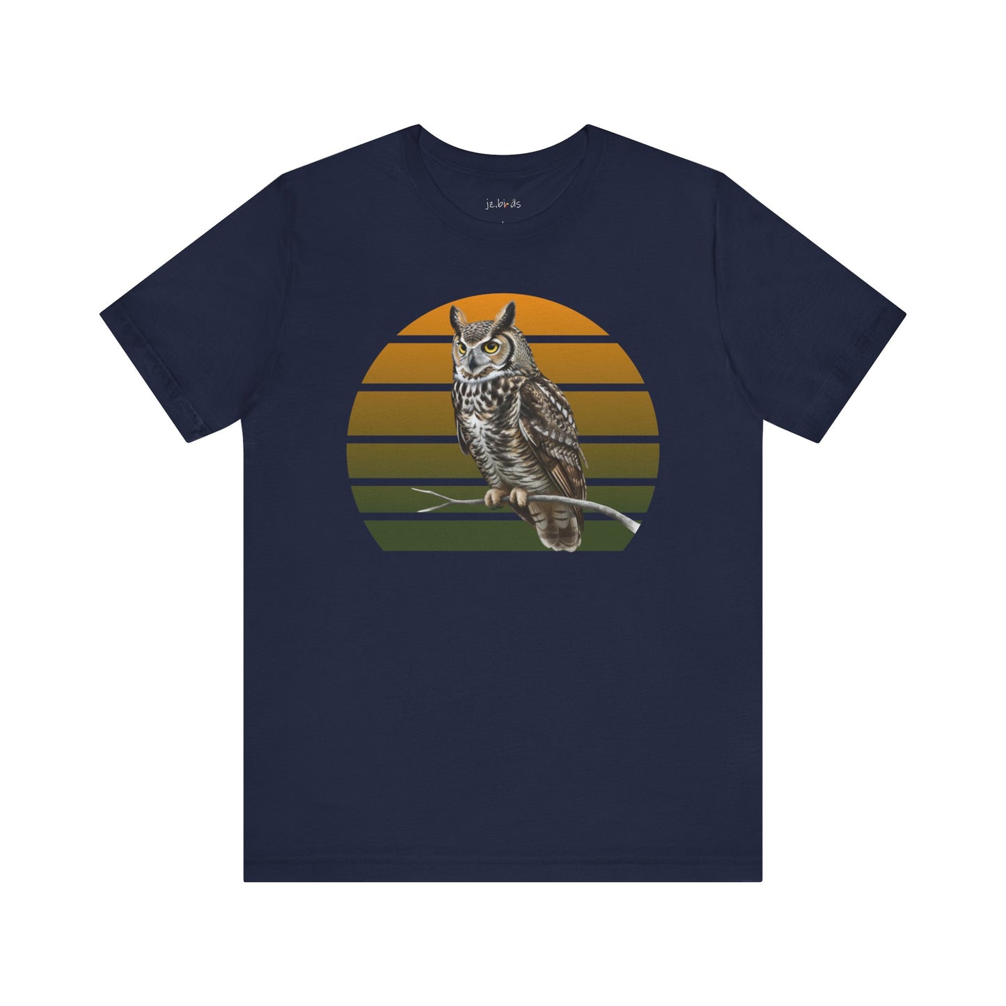 Great Horned Owl T-Shirt | Bird Lover & Birder Retail Fit Apparel | Unisex Wildlife Raptor Tee