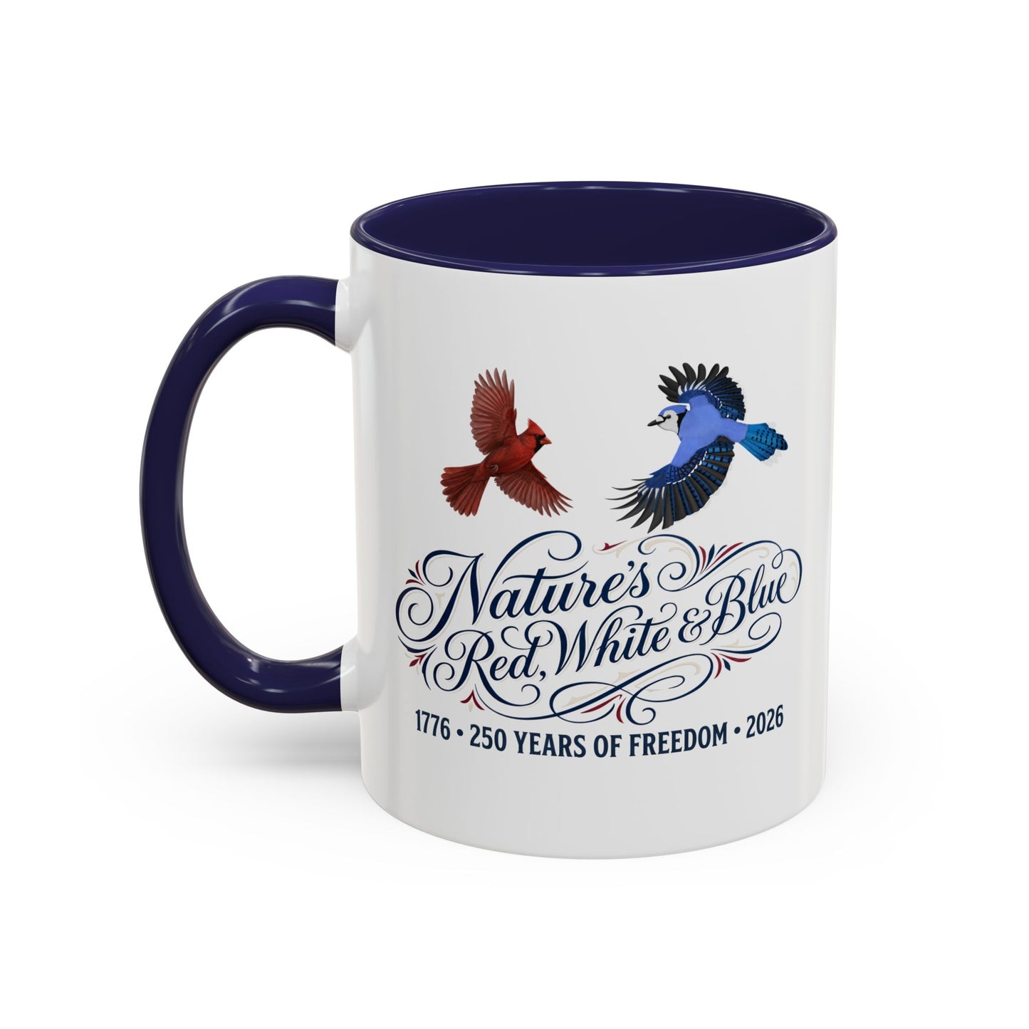 Cardinal & Blue Jay America 250 Mug | Red, White & Blue Ceramic Cup