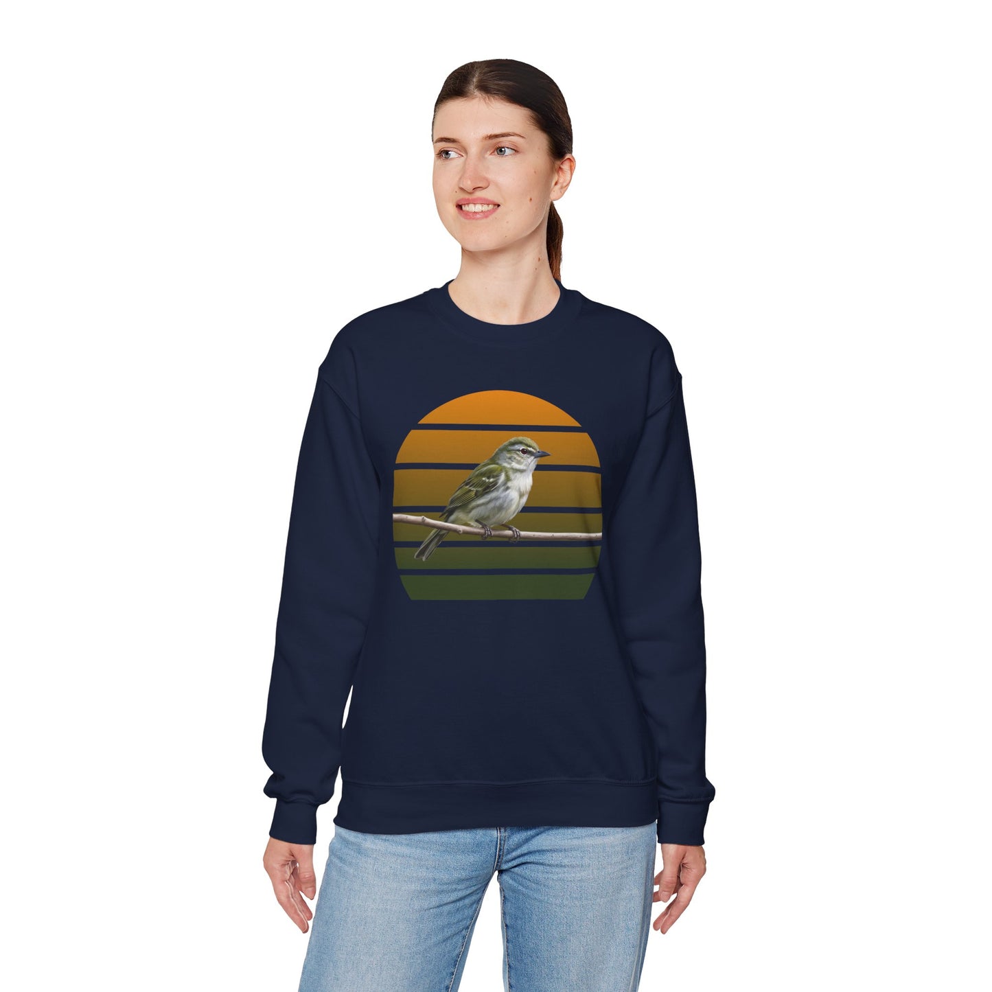 Red-Eyed Vireo Sweatshirt | Songbird Crewneck | Unique Birder Gift | Unisex Wildlife Pullover