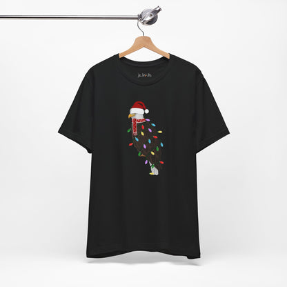 Bald Eagle with Fairy Lights Christmas Bird T-Shirt