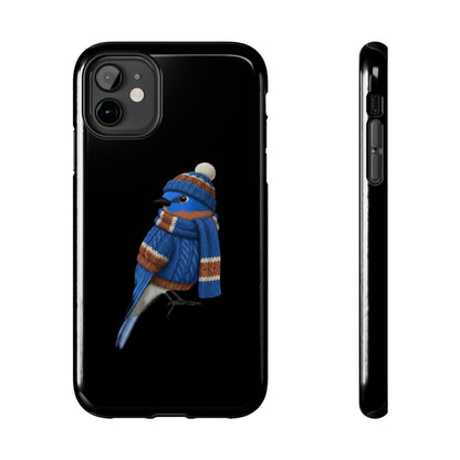 鳥のアートが描かれたブルーバードの二層式iPhoneケース – 鳥類学者や鳥好きの方へのプレゼントに最適