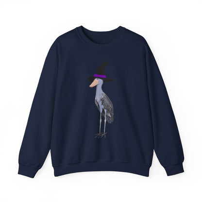 Shoebill Halloween Witch Birdwatcher Biologist Bird Sweatshirt