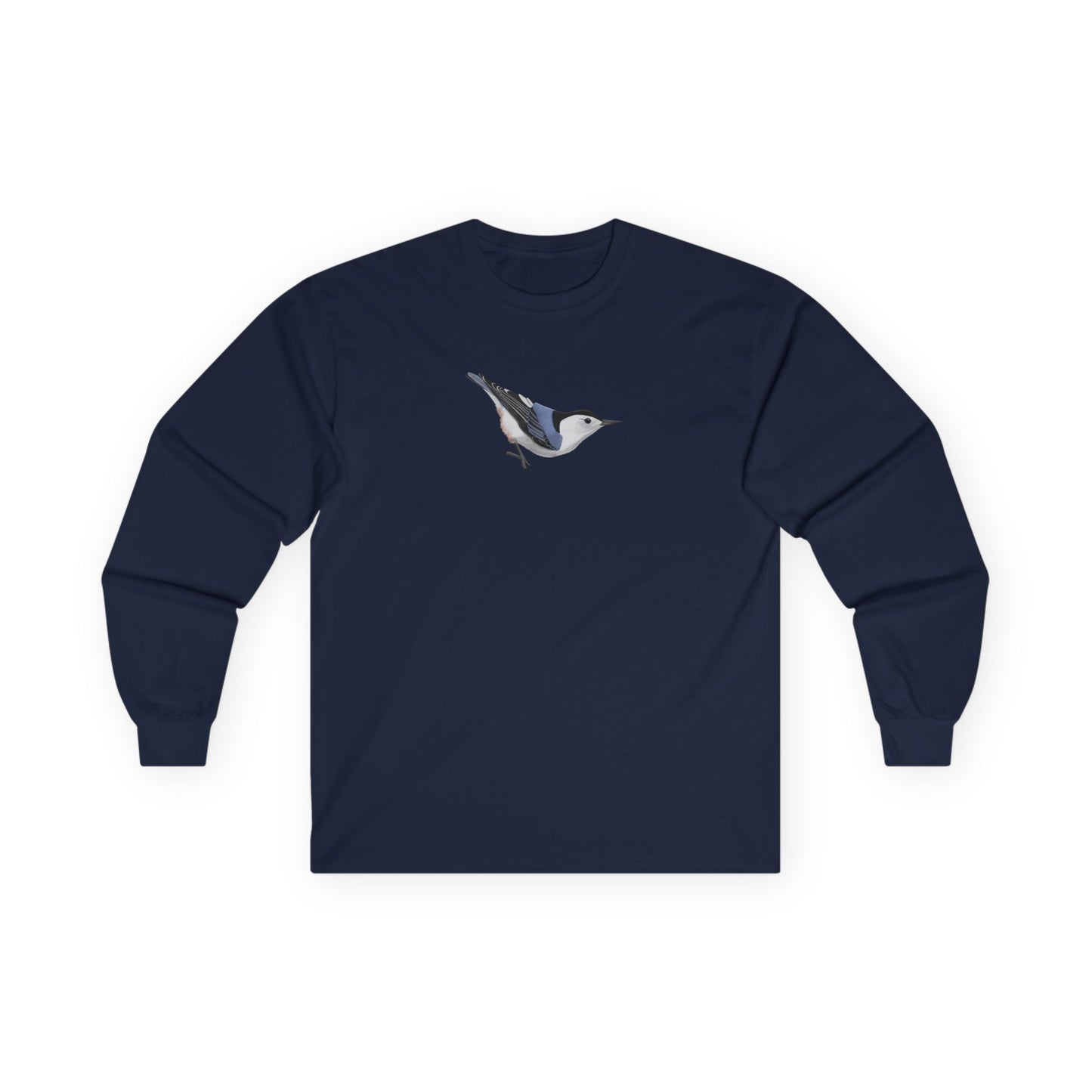 Nuthatch Birding & Birdwatching Bird Cotton Long Sleeve T-Shirt