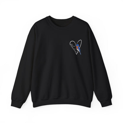 Bluebird Heart Birdlover Biologist Bird Sweatshirt