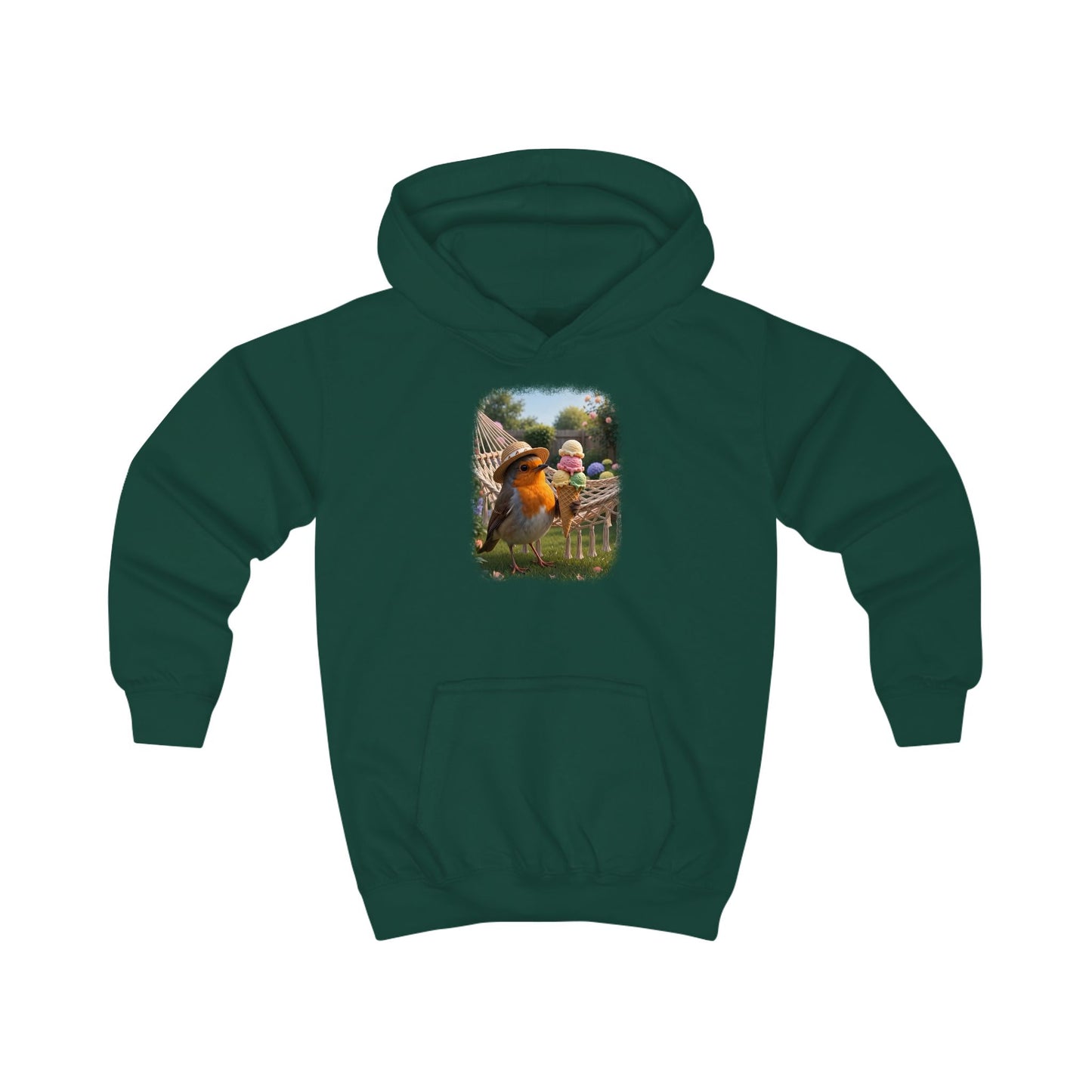Kuscheliger Kinder Hoodie Riesen-Eis mit Rosi Rotkehlchen
