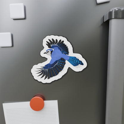 Blue Jay Flying Bird Magnet