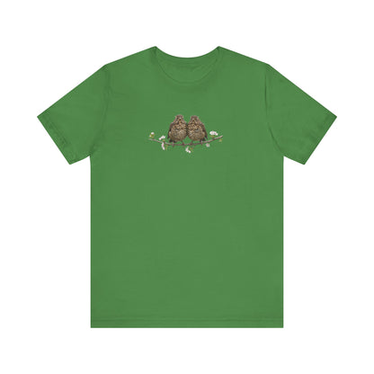 Blackbird Fledgling T-Shirt | Spring Blossoms Unisex Graphic Tee for Bird Watchers