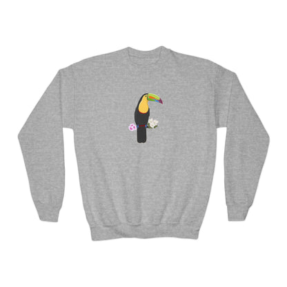 Keel Billed Toucan Bird Birdwatching Youth Crewneck Sweatshirt
