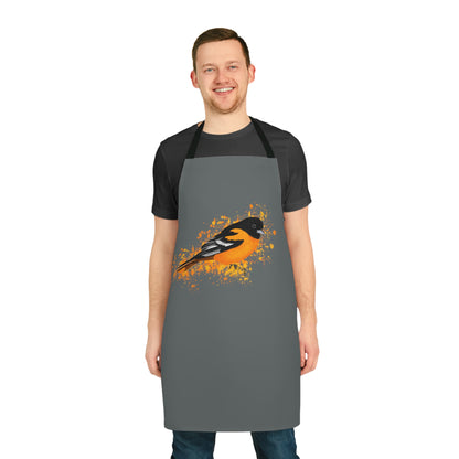 Baltimore Oriole Bird Art Apron Dark Grey