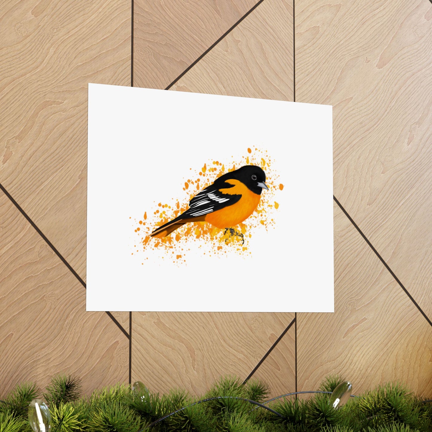 Baltimore Oriole Bird Artwork Matte Poster