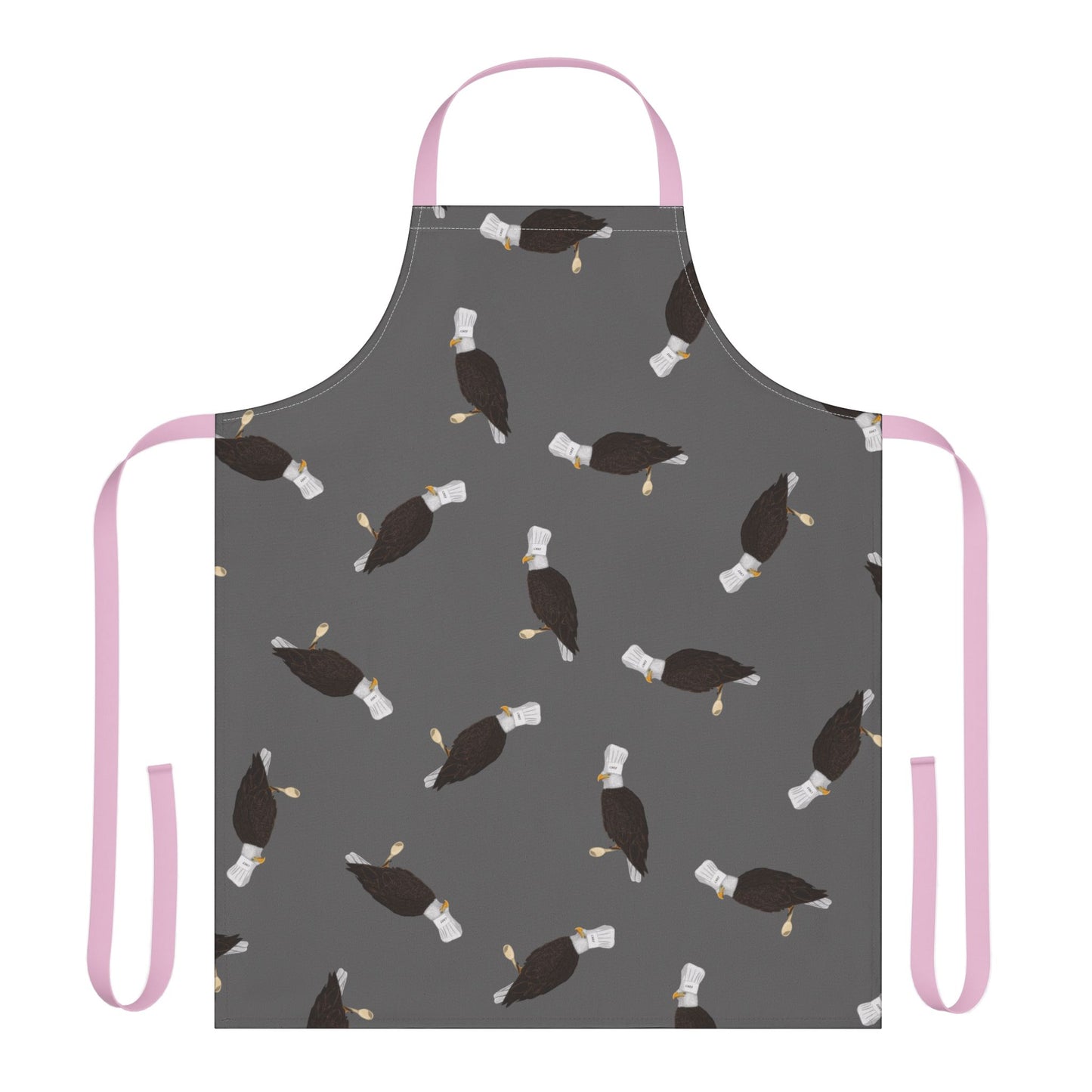 Bald Eagle Chef Apron Grey – Funny Bird Lover Cooking & BBQ Gift – Accessories,