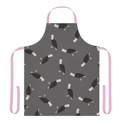 Bald Eagle Chef Apron Grey – Funny Bird Lover Cooking & BBQ Gift – Accessories,