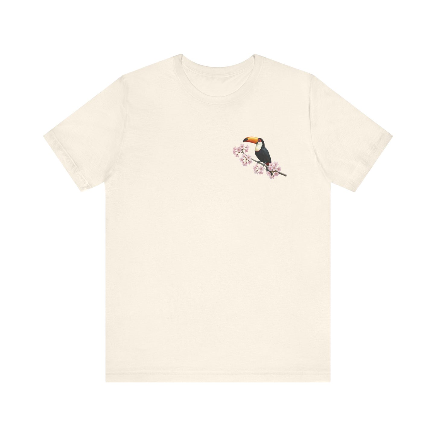 Tukan T-Shirt mit Kirschblüten | Florales Vogelmotiv für Vogelfreunde – bird graphic tee, Vogel