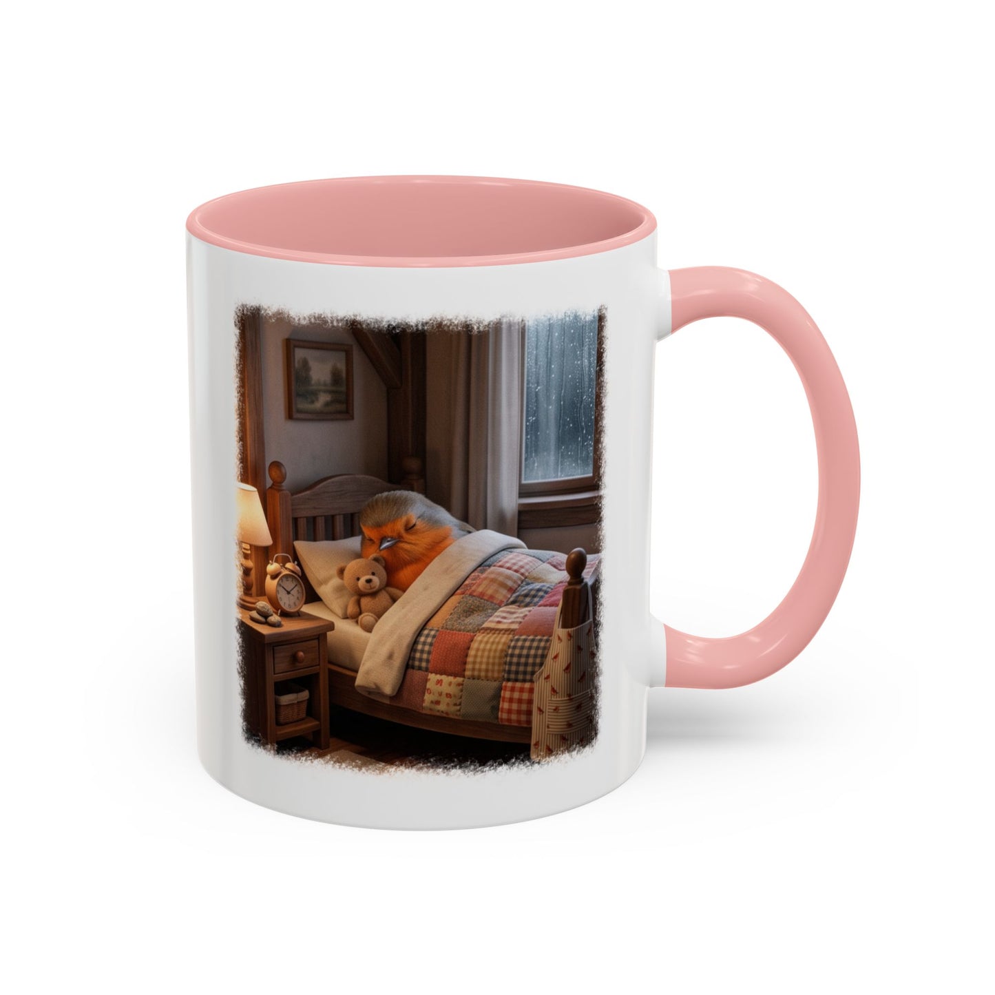 Robin Rosi Sleeping in Bed Mug for Bird Lovers
