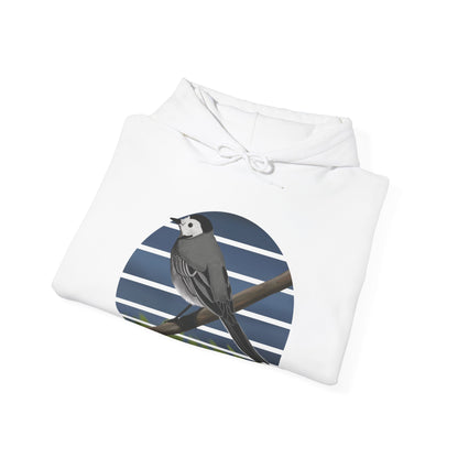 White Wagtail Bird Hoodie